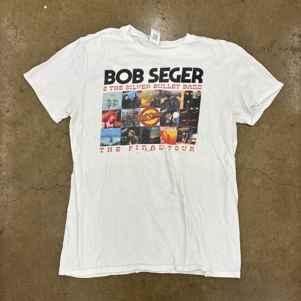 Bob Seger The Final Tour White Tshirt Size Men's Medium